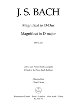BACH: MAGNIFICAT IN D MAJOR BWV 243,  CHORAL SCORE